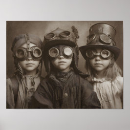 Póster Niños Steampunk