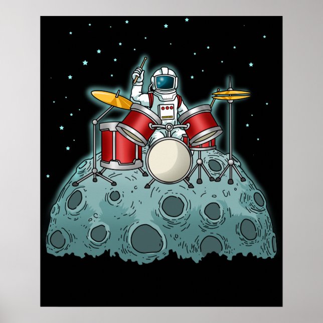 Póster Niños tambores Gigante de tambor Percusión de tamb (Frente)
