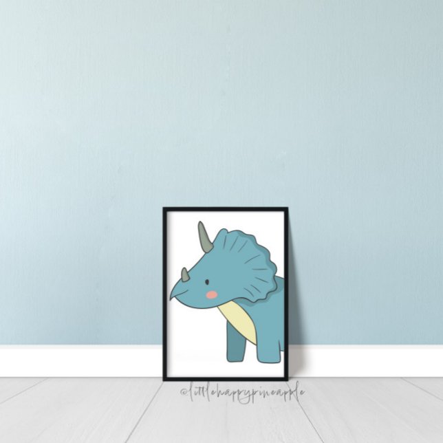 Póster Niños Triceratops Sala Dinosaur Wall Art (Subido por el creador)