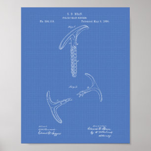 Póster Nippers de la cadena de la policía 1884 Patent Art