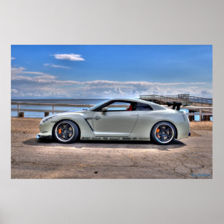 Póster Nissan GT-R en Paradise Cove