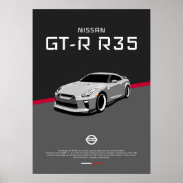 PÓSTER NISSAN GTR R35