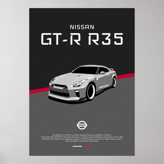 PÓSTER NISSAN GTR R35 (Frente)