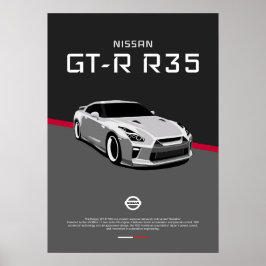 PÓSTER NISSAN GTR R35