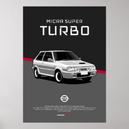 Póster Nissan Micra Super Turbo