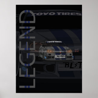 Póster Nissan R34 GT-R Poster de leyenda
