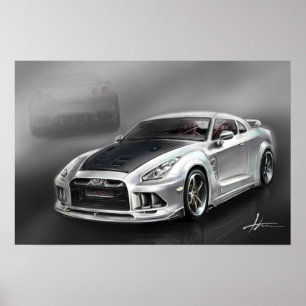 Póster Nissan Skyline R35 GTR