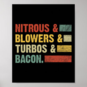 Póster Nitrous Blowers Turbos Bycon Food Retro Bbq Carne