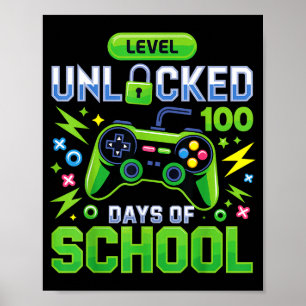 Póster Nivel 100 Días De Escuela Desbloqueado Juego De Vi