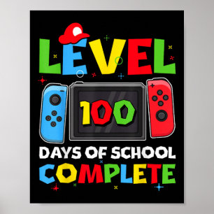 Póster Nivel 100 Días De Juego De Video Completado Escola