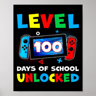 Póster Nivel 100 Días Escolares De Video Jugador Completo