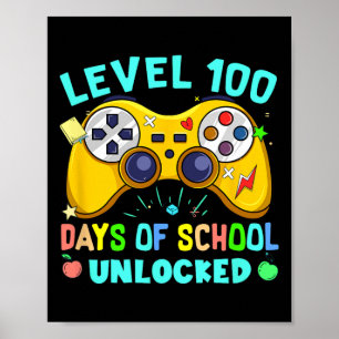 Póster Nivel 100 Días Escolares Niños Niños Sin Bloqueo V