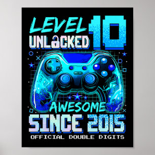 Póster Nivel 10 desbloqueado increíble desde 2015 10º cum