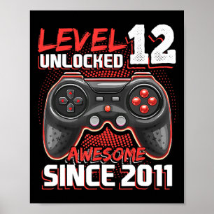 Póster Nivel 12 Desbloqueados Impresionante videojuego 20