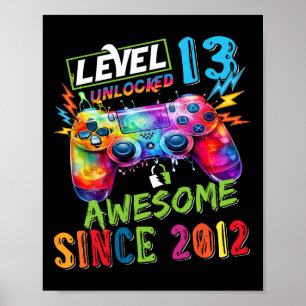 Póster Nivel 13 Desbloqueado Impresionante Videojuegos 20