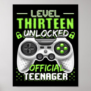 Póster Nivel 13 Juego de video oficial de adolescentes si