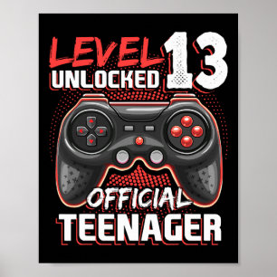 Póster Nivel 13 Juego de video oficial de adolescentes si