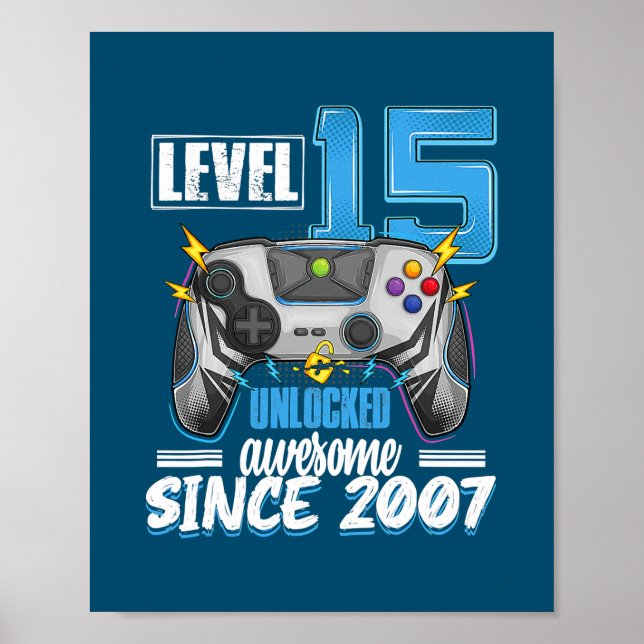 Póster Nivel 15 Impresionante desbloqueado 2007 Niño de 1 (Frente)