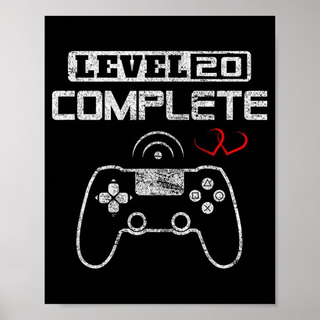 Póster Nivel 20 Completo 20º Aniversario de Boda Mujeres  (Frente)