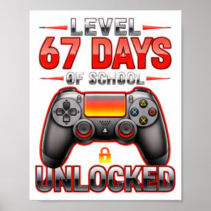 Póster Nivel 67 días de escuela desbloqueado Gamer Video