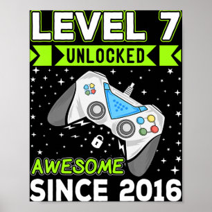Póster Nivel 7 Desbloqueado Impresionante videojuego 2016