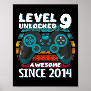 Póster Nivel 9 Desbloqueados Impresionante videojuego 201