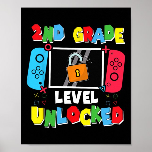 Póster Nivel de 2do Grado Desbloqueado Ck Para Colegio Pr (Frente)