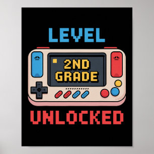 Póster Nivel de 2do Grado Desbloqueado Juego de Video Ck 