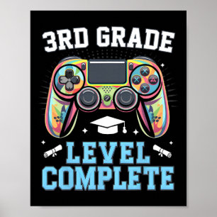 Póster Nivel de 3er Grado Completo Último Día de Escuela 