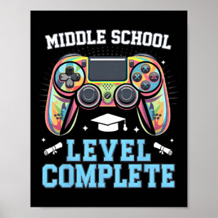 Póster Nivel de escuela intermedia completo último día de
