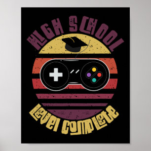 Póster Nivel de Escuela Secundaria Completo Graduación Di