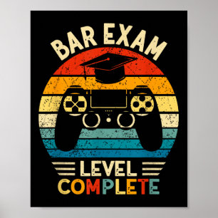 Póster Nivel de Examen de Bar Completa Divertida Facultad
