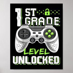 Póster Nivel De Grado Desbloqueado Jugador Primer Día De 