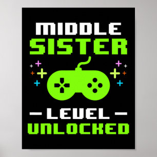 Póster Nivel de Hermana Media Desbloqueado Juegos Jugador