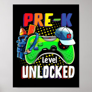Póster Nivel de preescolar desbloqueado por juego de vide