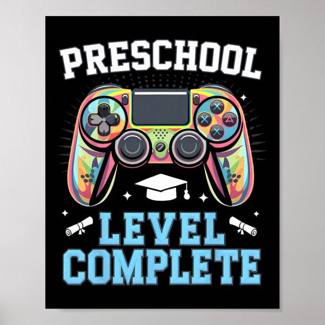 Póster Nivel Preescolar Completo Último Día De Escuela Ju (Frente)