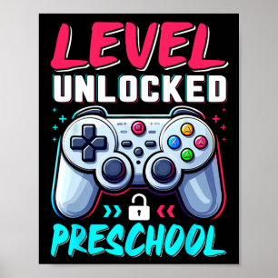 Póster Nivel Preescolar Desbloqueado Regreso a la Escuela