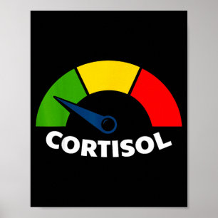 Póster Niveles bajos de cortisol v meme divertido alivio