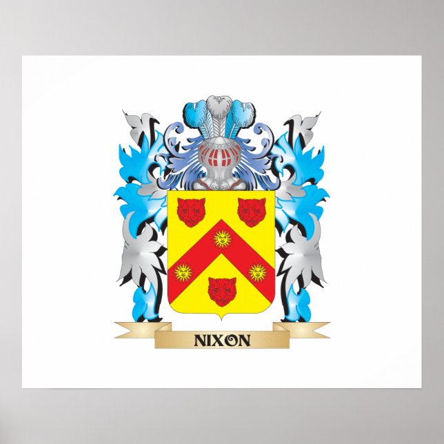 Póster Nixon Coat of Arms - Family Crest (Frente)