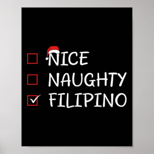 Póster Niza e traviesa filipina Navidades de la herencia 