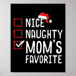 Póster Niza lista de Navidades favoritos de mamá traviesa