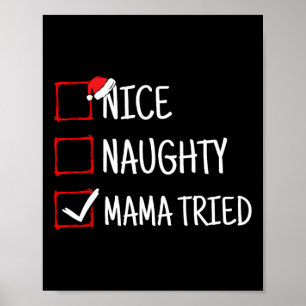 Póster Niza mala mamá intentó divertidos Navidades