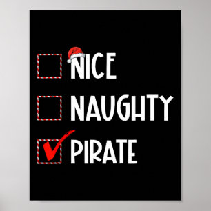Póster Niza Navidades del Pirata Santa Claus