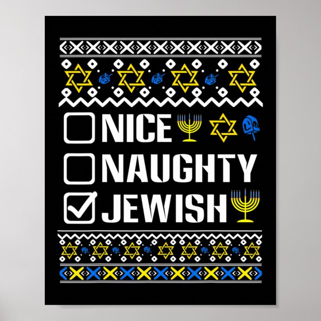 Póster Niza Rata Judío Hanukkah Chanukah Judio Sweat (Frente)