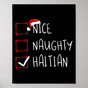 Póster Niza traviesa Navidades haitianos raíz del patrimo