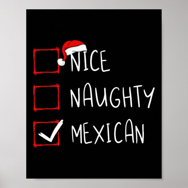 Póster Niza traviesa Navidades mexicanos patrimonio de Mé (Frente)