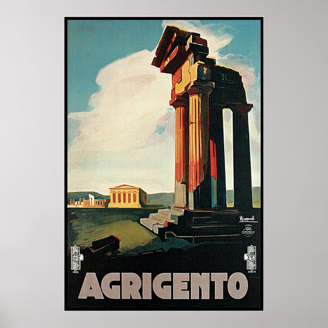 Póster Nizzoli Agrigento Sicilia Italia (Frente)