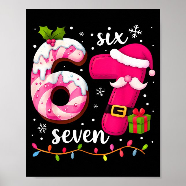 Póster Nk Christmas 67 Meme Six Seven Girl Women Slang 6  (Frente)