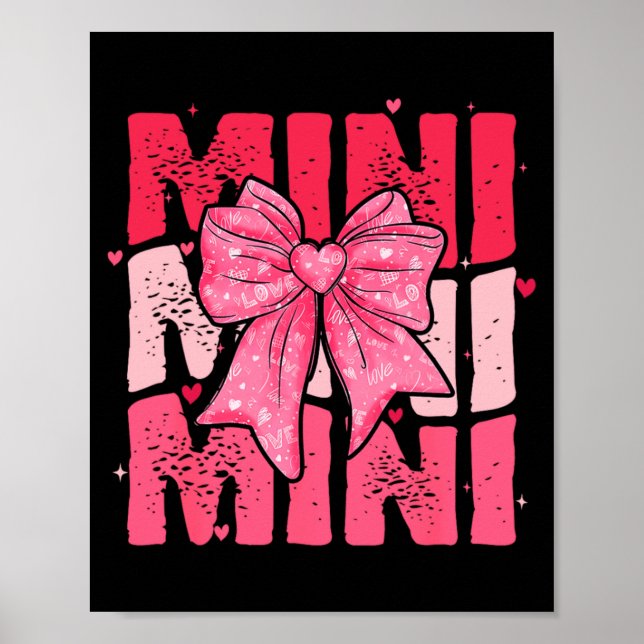Póster Nk Mini Coquette Bow Happy Valentine Day Mom Mot  (Frente)