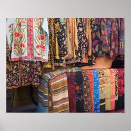 Póster NM, Nuevo México, Santa Fe, ropa Navajo,